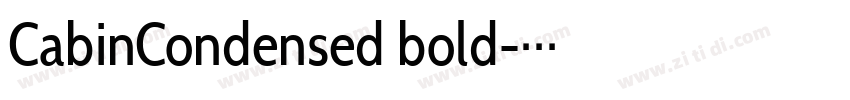 CabinCondensed bold字体转换